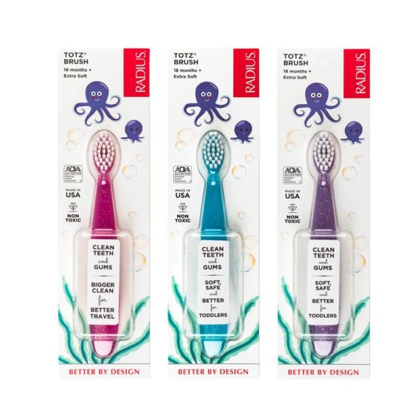 Radius Totz Kids Toothbrush - ADA Accepted, choose single or 3-pack