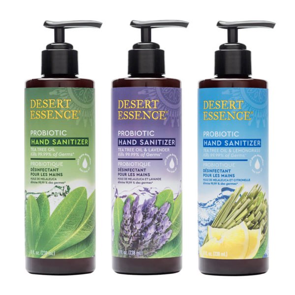 Desert Essence Probiotic Hand Sanitizer in Tea Tree Oil, Lavender and Lemongrass