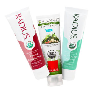 RADIUS USDA Organic Toothpaste for adult in all 3 flavors