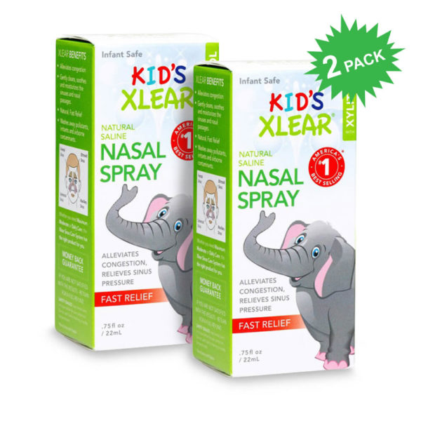 Xlear Kids Natural Saline Nasal Spray with Xylitol 2 Pack