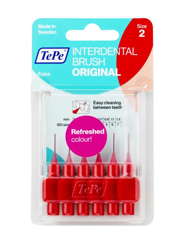 TePe Interdental Brushes, Original, 0.5 mm, Red