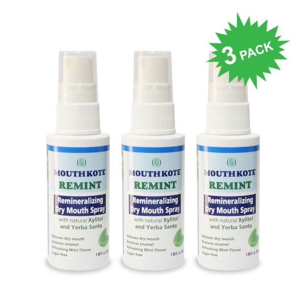 Mouth Kote Remint Remineralizing Dry Mouth Spray 3-Pack