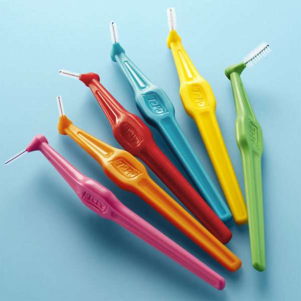 TePe Angle Interdental Brushes in color sizes