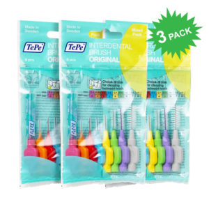 TePe Original Interdental Brushes Mixed Pack ISO 0.4 to1.3 mm (3 Pack)