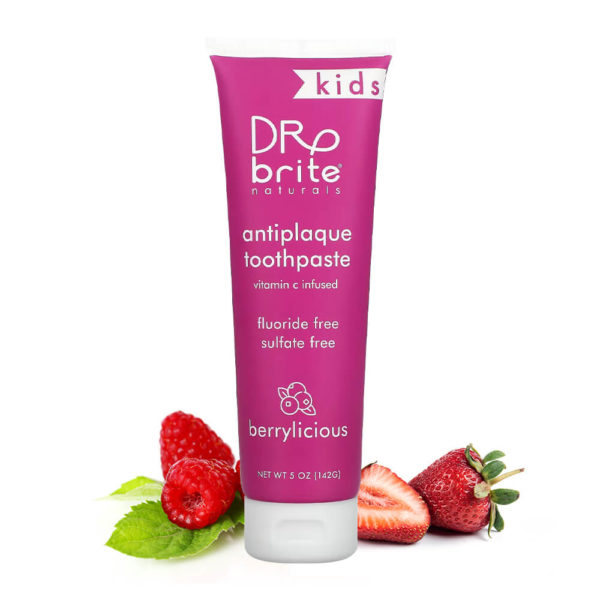 Dr Brite Kids Antiplaque Toothpaste with Strawberry and Raspberry Extracts