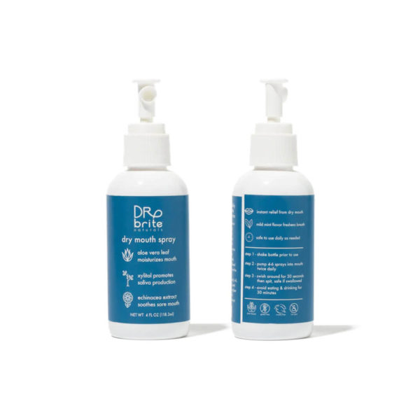 Dr. Brite Dry Mouth Spray front and back labels