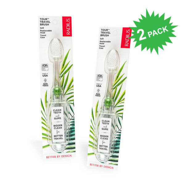 Radius Tour™ Travel Toothbrush 2 Pack