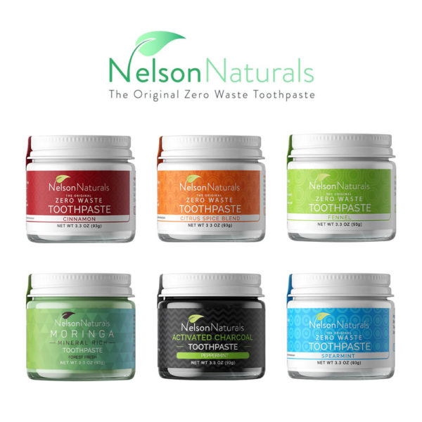 Nelson Naturals Original Zero Waste Toothpaste 6 Flavors