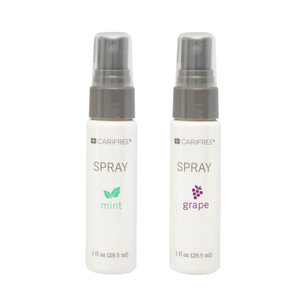 CariFree Oral Moisturizing Spray in Mint and Grape Flavors