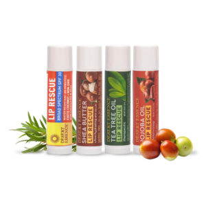 Desert Essence Lip Rescue in 4 Moisturizing Flavors