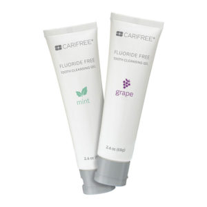 New CariFree Fluoride Free Tooth Gel in Grape and Mint Flavors