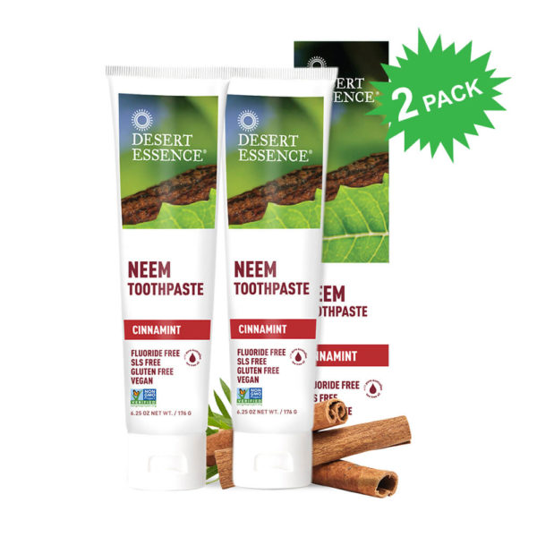 Desert Essence Neem Toothpaste in Cinnamint Flavor