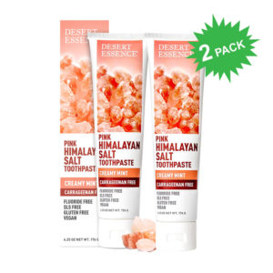 Desert Essence Pink Himalayan Salt Toothpaste in Creamy Mint Flavor