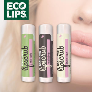 Eco Lips Lip Scrub Sticks with choices of Mint Truffle, Vanilla Bean and Brown Sugar Flavor