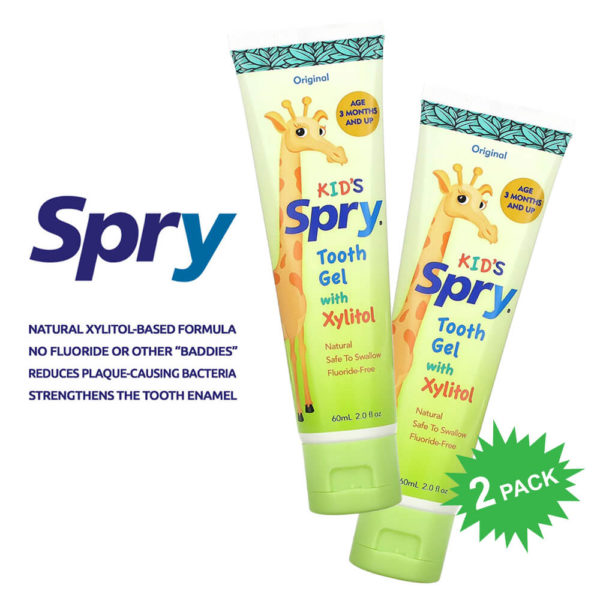 Spry Kids Tooth Gel With Xylitol original flavor 2 Pack