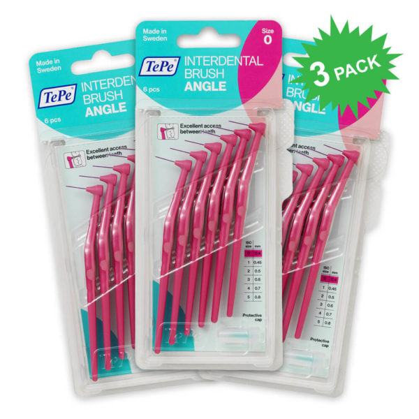 TePe Angle Interdental Brushes pink color size 0.4mm