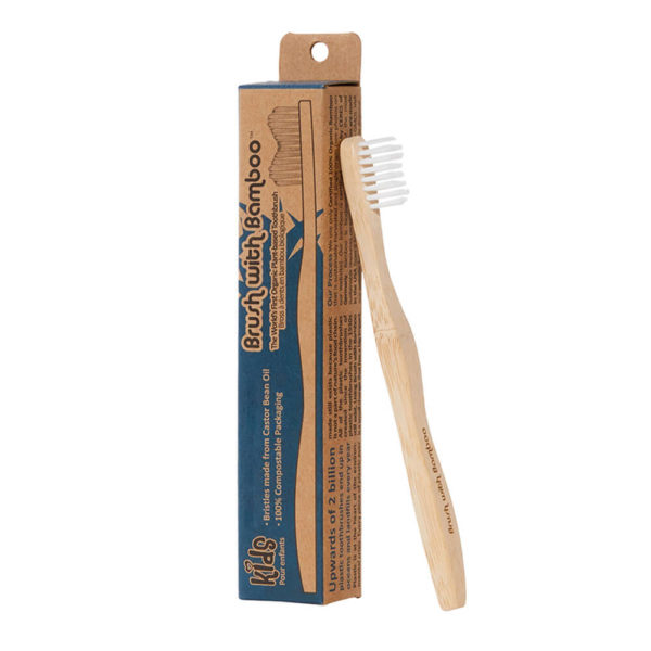 Brush with Bamboo Toothbrush for Kids organic packaging