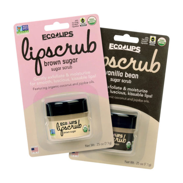 Eco Lips Organic Lip Scrub Vanilla Bean + Brown Sugar Packaging