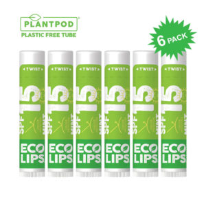 Eco Lips Classic SPF 15 Plant Pod Lip Balm in Mint Flavor