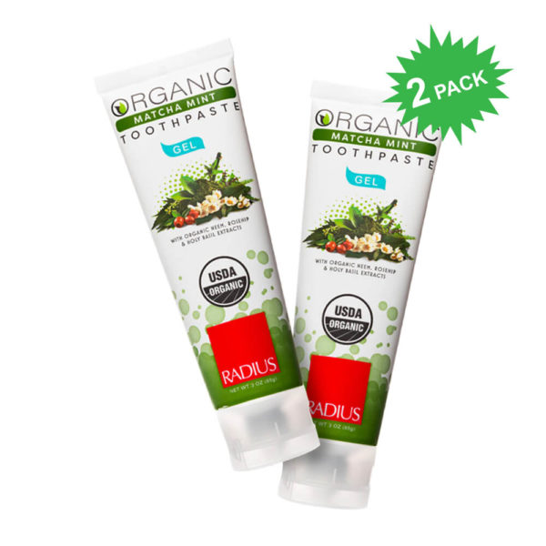 RADIUS USDA Organic Toothpaste in Matcha Mint Flavor