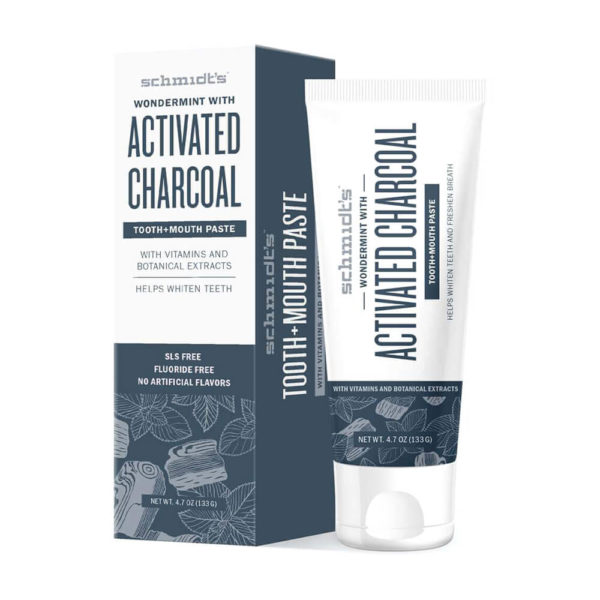 Schmidt's Wondermint with Activated Charcoal Toothpaste with Packaging