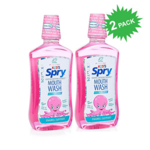 Xlear Alcohol-Free Spry Kid’s Natural Bubble Gum Mouthwash, 16 fl oz 2 Pack