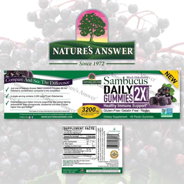 Nature's Answer Sambucus 2X Gummies, 45 pieces - Image 2