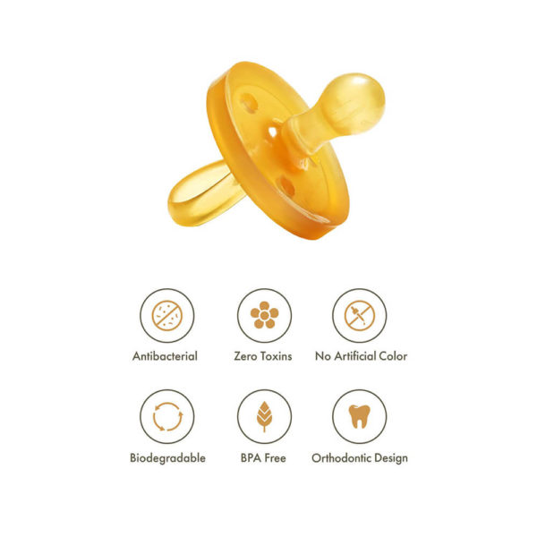 Natursutten Round Nipple Pacifier Natural Rubber Certifications