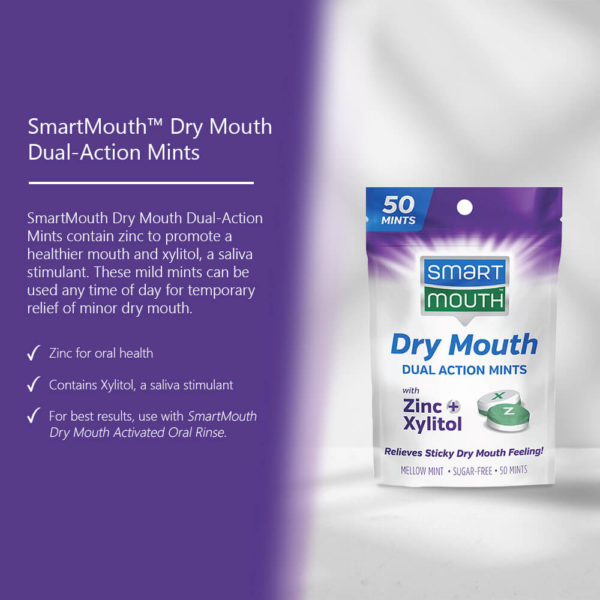 SmartMouth™ Dry Mouth Dual-Action Mints benefits