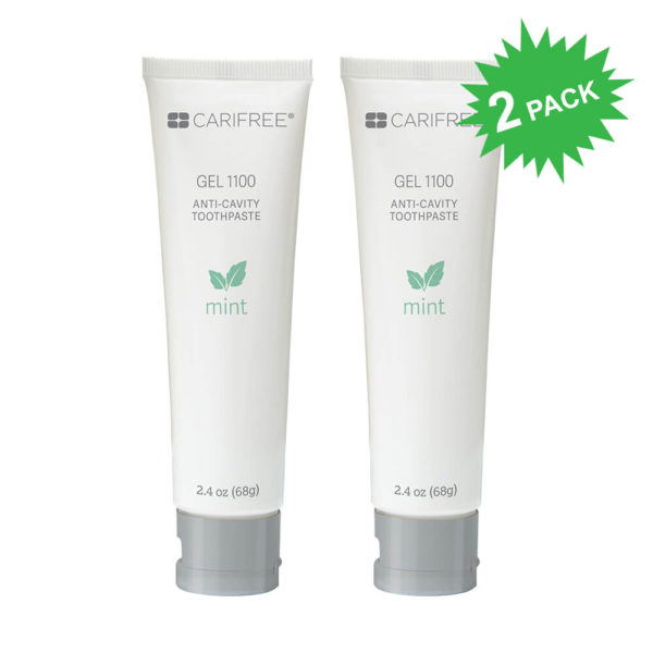 New CariFree Tooth Gel 1100 in Mint Flavor (2-Pack)