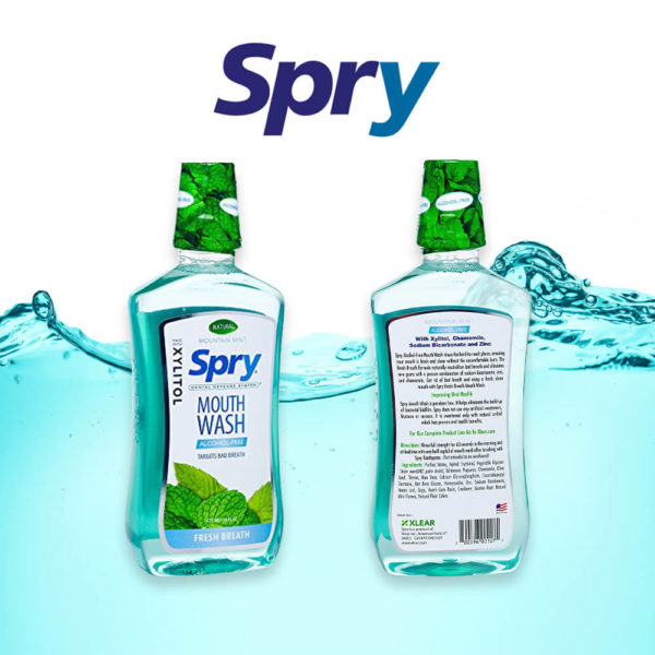 Spry Mountain Mint Alcohol Free Mouthwash