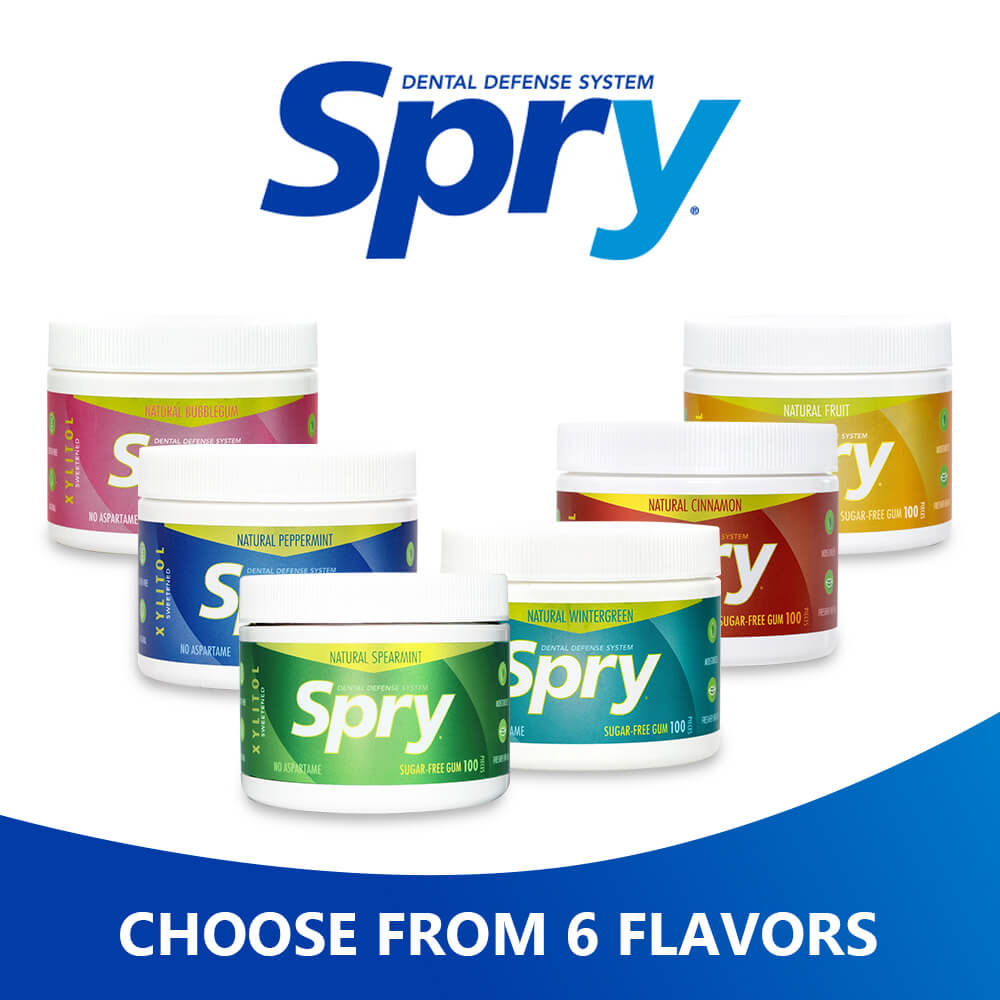 Spry Fresh Natural Xylitol Chewing Gum Dental Defense System