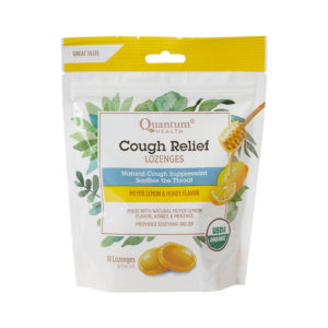 Quantum Health Organic Cough Relief Lozenges Meyer Lemon and Honey Flavor