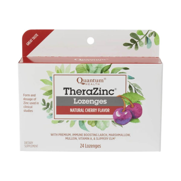 Quantum Health TheraZinc Lozenges Cherry Flavor 24ct Box