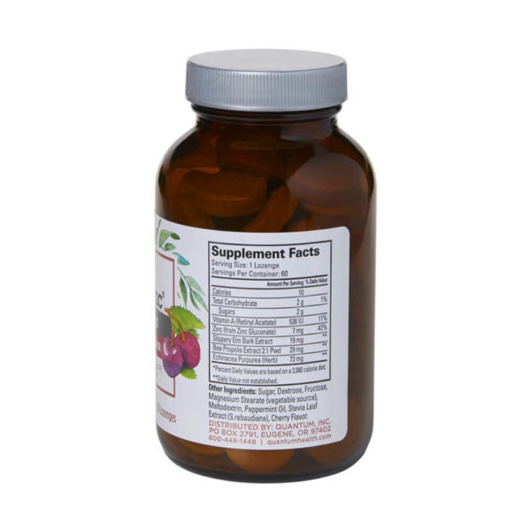 Quantum Health TheraZinc Echinacea Cherry Mint Lozenges Supplement Facts