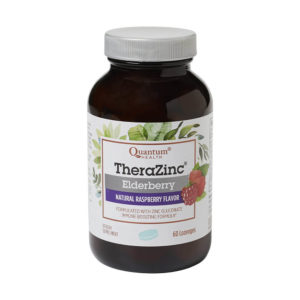 Quantum Health TheraZinc Elderberry Raspberry Lozenges 60ct Jar