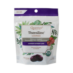 Quantum Health TheraZinc Lozenges in Elderberry Raspberry Flavor