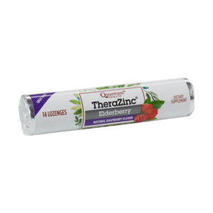 Quantum Health TheraZinc Elderberry Raspberry Lozenges single pack