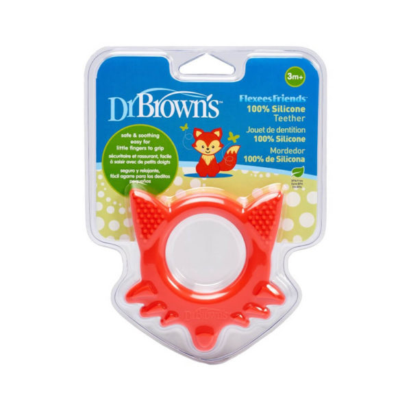 Dr. Brown's Flexees Friends 100% Silicone Teether (Fox Design)