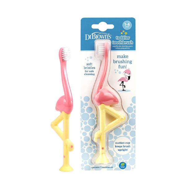 Dr. Brown's Toddler Toothbrush Flamingo Design