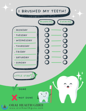 I Brushed My Teeth Calendar in Green!