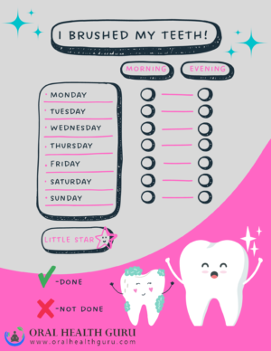 I Brushed My Teeth Calendar in Pink!