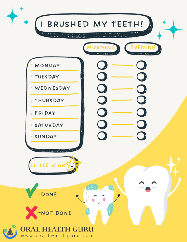 I Brushed My Teeth Calendar in Yellow