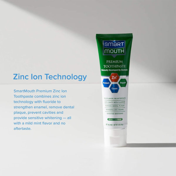 SmartMouth Premium Toothpaste Zinc Ion Technology