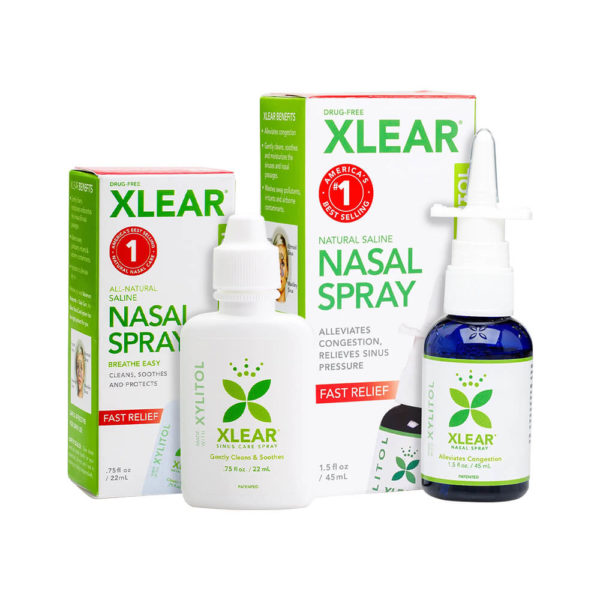 Xlear Natural Saline Nasal Spray with Xylitol 0.75oz and 1.5oz selection